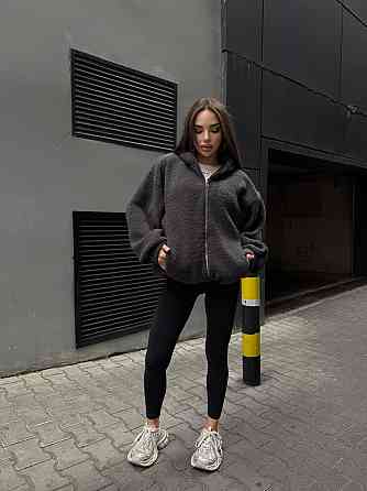 Жіночий повсякденне тепле хутряне хутро тенди Графіт Одеса