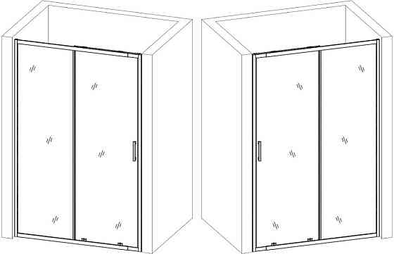 Душові двері PARSETA 110TB BRAVO (1уп.) Киев