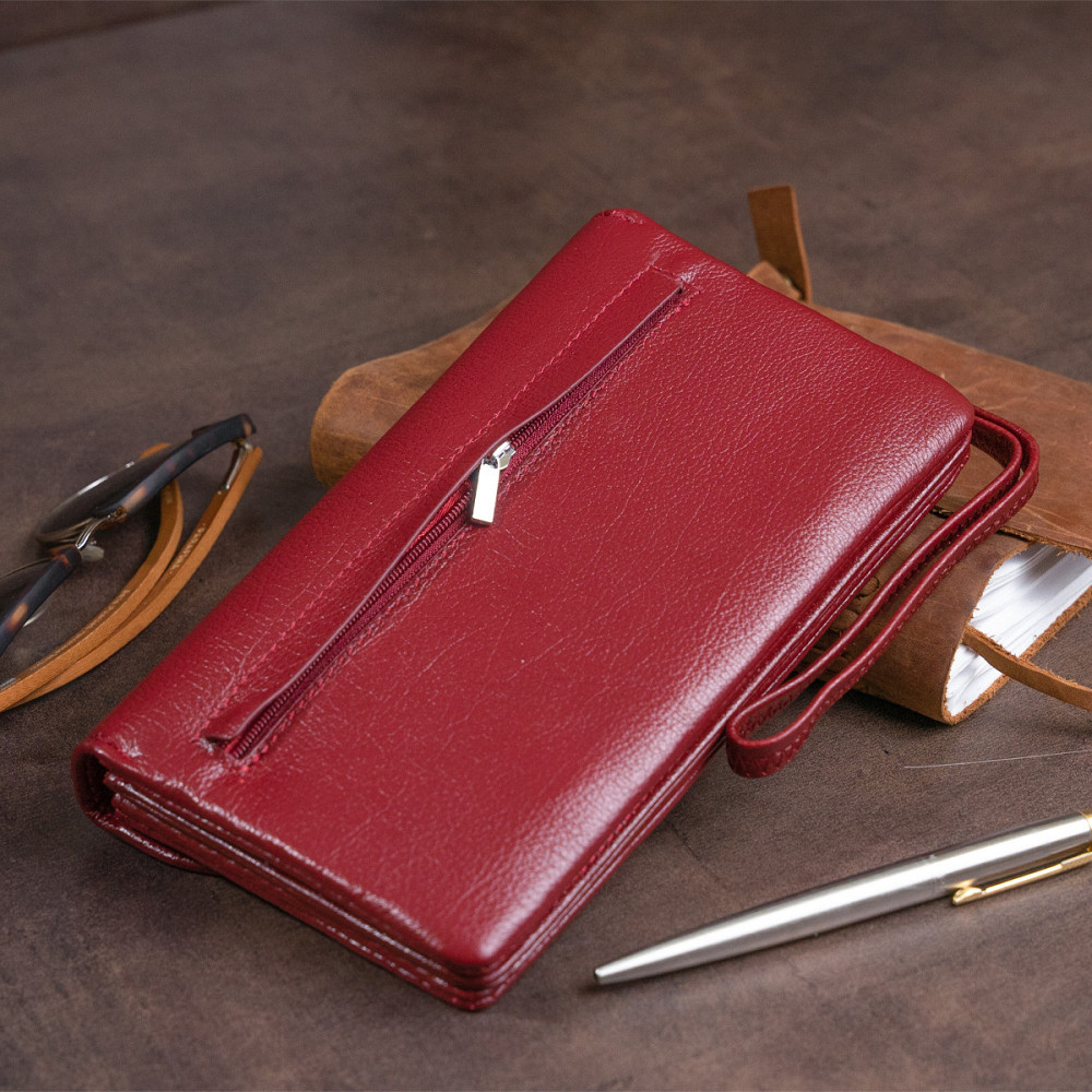 Клатч из кожи женский ST Leather 19318 Бордовый Киев - изображение 1