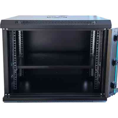 Шафа настінна GEAR 9U 19&apos;&apos; 600x600x450 мм, + полка 19&quot;, black (GWMSN-9U-600-600) Вінниця