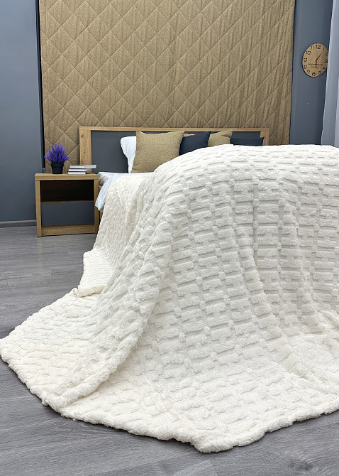 Плед-покривало 200х230 см (+-5см) Молочний (87-241) Київ - фото 8