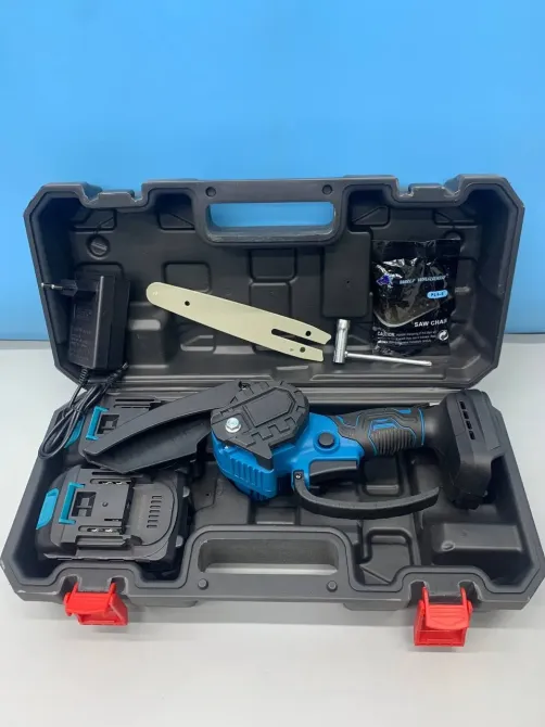 Аккумуляторная цепная мини-пила6 inch Electric SAW BLUE кейсом / 2 аккумулятора 4А/ч 8644 Коломыя - изображение 3