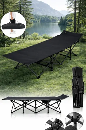 Раскладная кровать с ножками/ раскладушка /раскладной шезлонг (190х68х36) Black Коломия