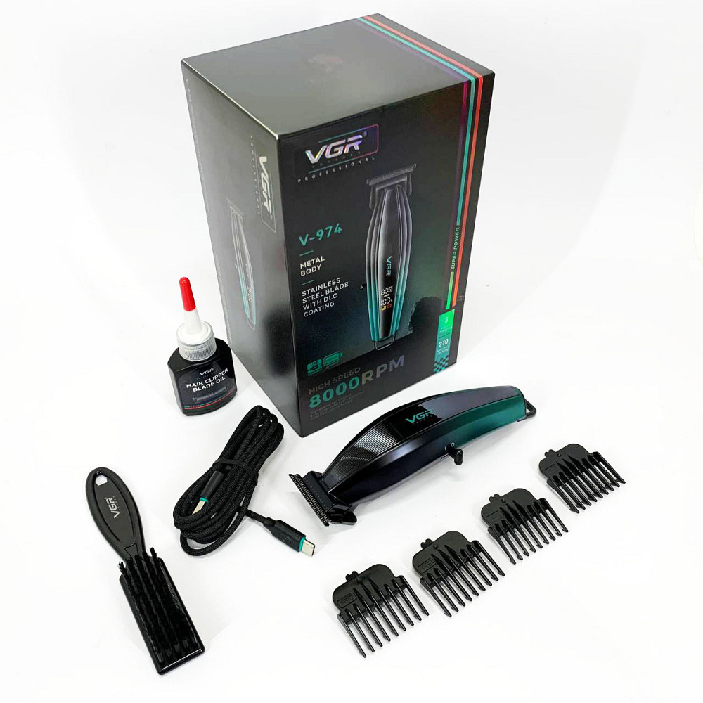 Электрическая машинка для стрижки бытовая VGR V-974, Электромашинка для волос Триммер висков AS-54 Львов - изображение 12