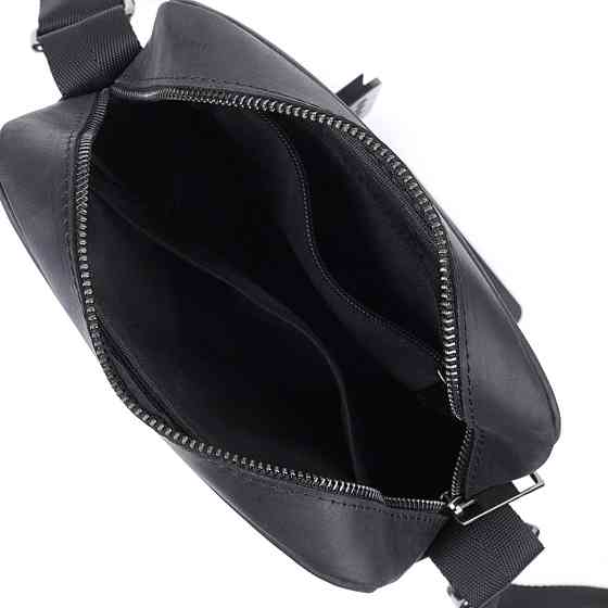 Чоловіча сумка через плече з матової шкіри Shvigel 22848 Чорна Київ