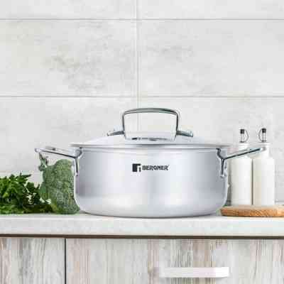 Каструля Bergner Steelblue, з кришкою 20 см (BG-33221-BL) Вінниця