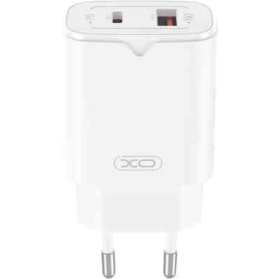 Зарядное устройство XO L130 USB-C PD30W + USB-A QC3.0 White (L130.white) Винница