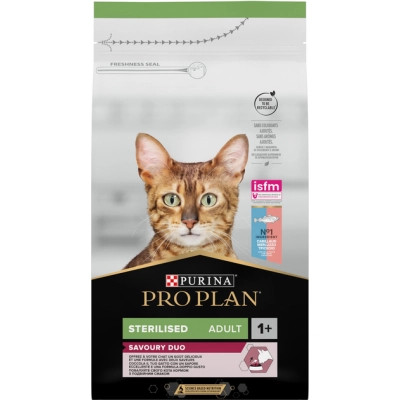 Сухий корм для кішок Purina Pro Plan Sterilised Adult 1+ Savoury Duo Після стерилізації З тріскою та фореллю 1.5 кг (7613036732413) Вінниця - фото 1