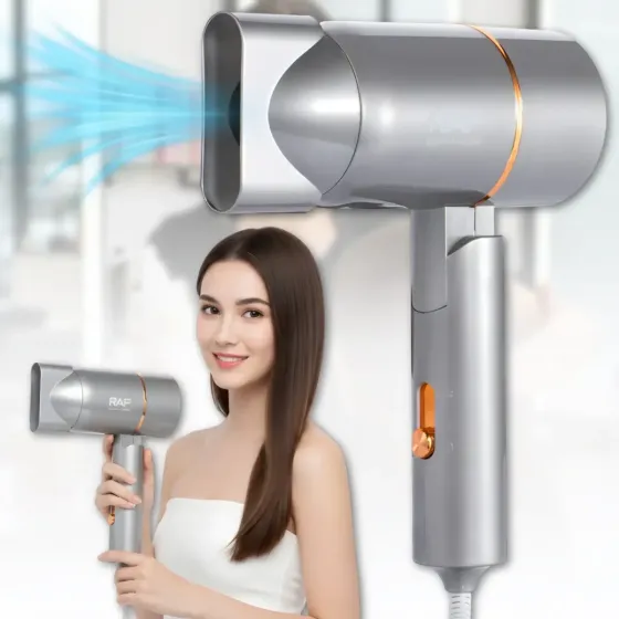 Фен для волосся RAF R4556G 2 температури, 800Вт, складний, компактний, швидкий нагрів, стайлер для волосся Одеса