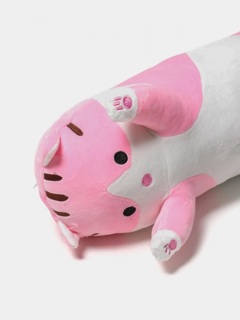 Іграшка обіймашка Кіт Батон, м'яка іграшка антистрес, подушка обіймашка, 70 см, Рожевий Киев - изображение 5