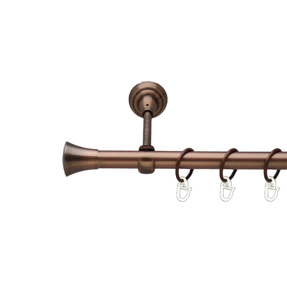 Карниз Orvit Принц металевий однорядний відкритий Мідь 19 мм 160 см (00-00011736) Львов - изображение 1