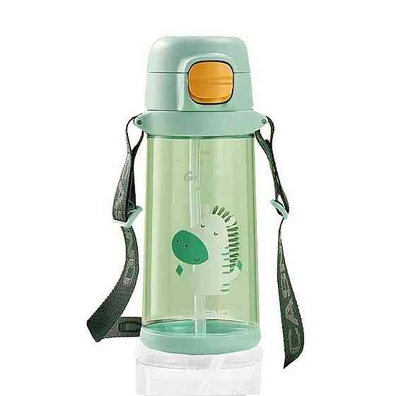 Пляшка для води CASNO 690 мл KXN-1219 Зелена (Зебра) з соломинкою TRITAN Луцк