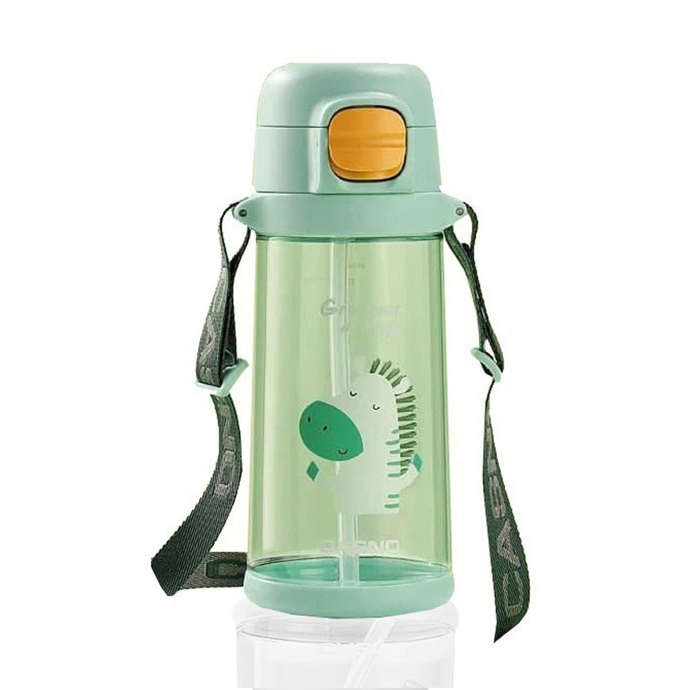 Пляшка для води CASNO 690 мл KXN-1219 Зелена (Зебра) з соломинкою TRITAN Луцк - изображение 2