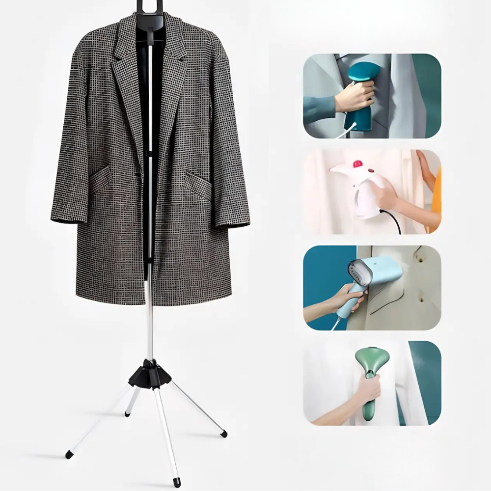 Стойка вешалка для отпаривателя одежды,телескопическая для глажки вещей паром,выдвижная 85-160 см,серая Каменец-Подольский - изображение 3