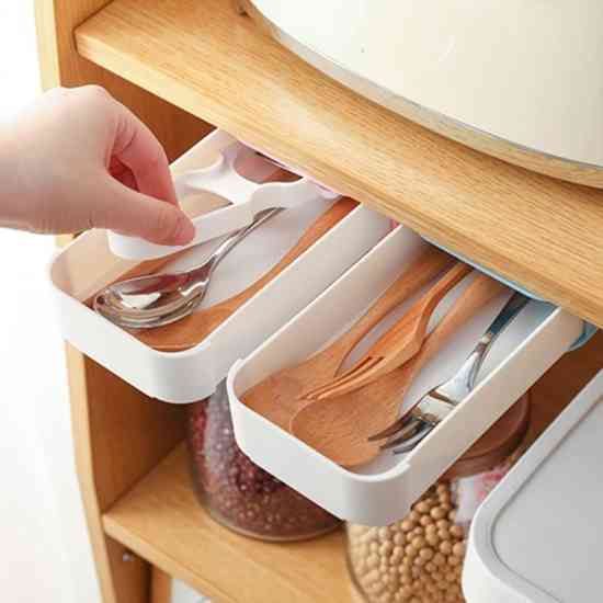 Скрытый ящик-тумбочка для хранения канцелярии и кухонных принадлежностей под столом 21см Винница