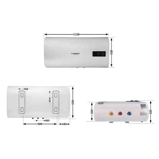 Водонагреватель электрический Thermo Alliance 100 л плоский горизонтальный, мокрый ТЭН 2 кВт (0,8+1,2) DT100H20G(PD) Киев