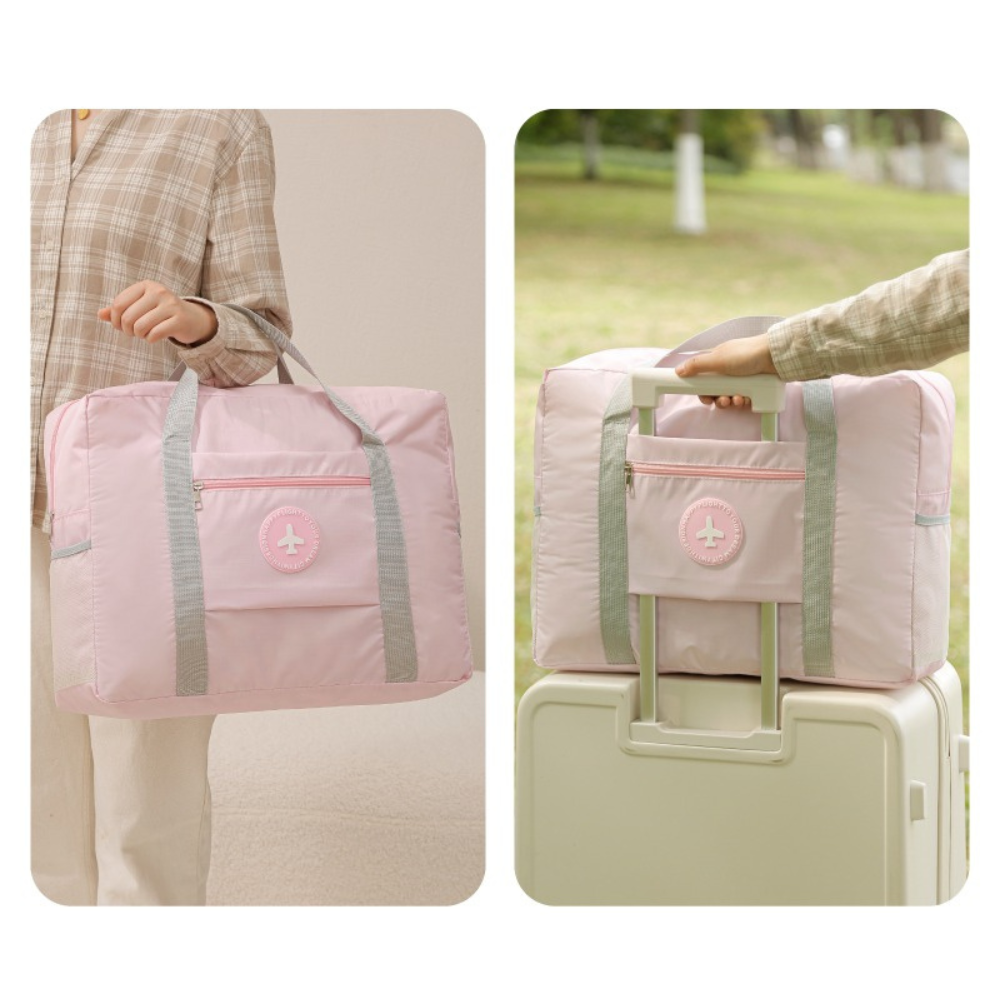 Сумка для подорожей, дорожня, портативна сумка для одягу, речей з відсіком для аксесуарів, рожева Кам'янець-Подільський - фото 4