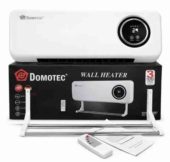 Настінний тепловентилятор 2000W Domotec MS-5963: керамічний обігрівач з пультом, LED-дисплеєм та таймером 8 год Одеса