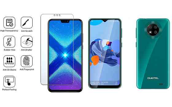 Захисне скло NeoGlass для OUKITEL C19, OUKITEL C19 Pro – надпрозоре та стійке Київ