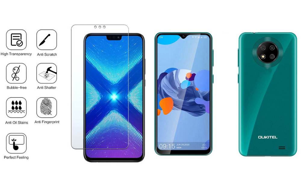 Защитное стекло NeoGlass для OUKITEL C19, OUKITEL C19 Pro – ультрапрозрачное и устойчивое Киев - изображение 4