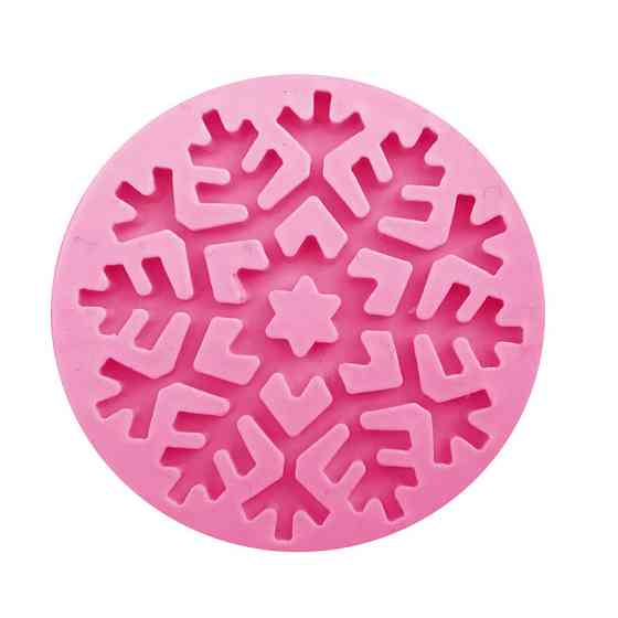 Молд силиконовый Снежинка 55 мм розовый Киев