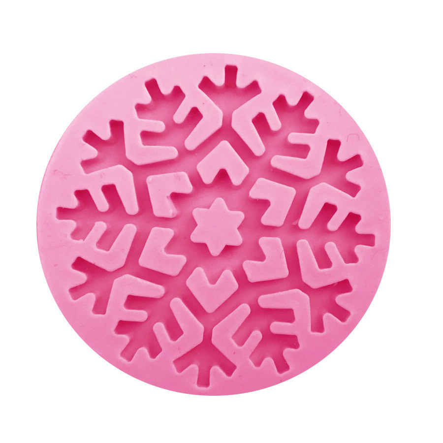 Молд силіконовий Сніжинка 55 мм рожевий Київ - фото 4