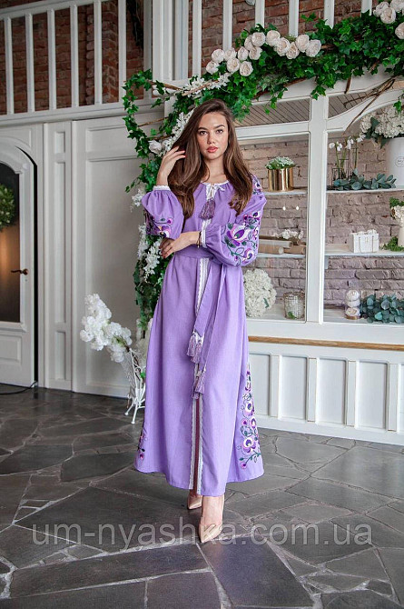 Жіноча вишита сукня на льоні Мальва Кривий Ріг - фото 4