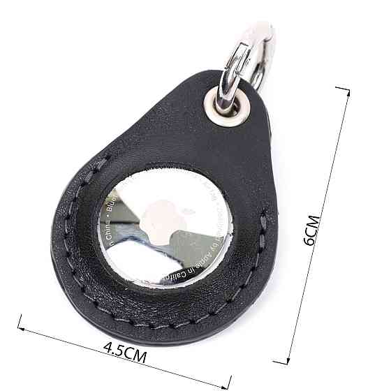 Шкіряний брелок-тримач для Apple AirTag GRANDE PELLE 11616 Чорний Київ
