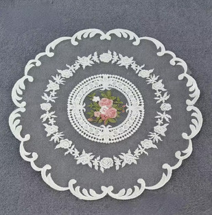 Серветка кругла мереживо Київ - фото 1