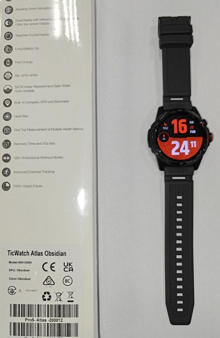 Смарт-годинник Mobvoi TicWatch Atlas , NFC , Sapphire, Wear OS Харків - фото 3