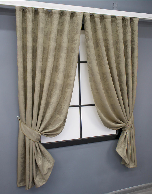 Комплект коротких штор VR-Textil Жакард Sultan № 872ш Капучино 130х170 см 2 шт (35-0302) Київ - фото 2
