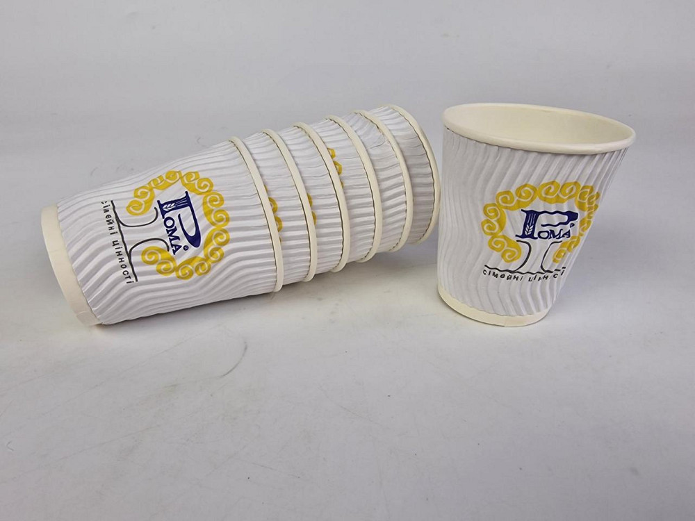 Паперові склянки кольорові гофровані 175 мл "замовленої Рому (20 шт.) Харків - фото 1