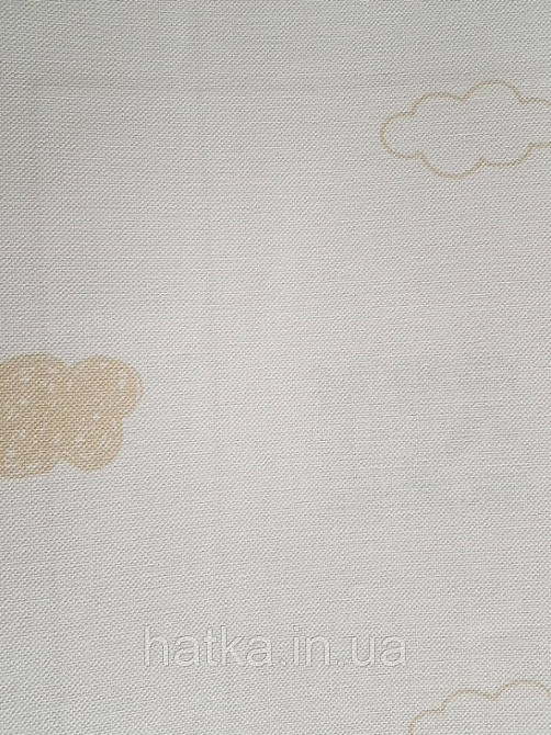 Шпалери вінілові на флізеліні AdaWall Ada Kids метрові дитячі хмари хмари хмари тучки білі коричневі веселка на пісочному Київ - фото 2