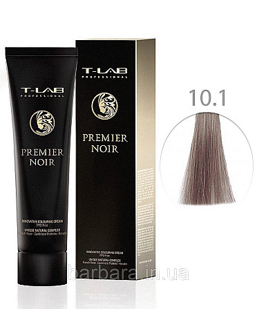 Крем-краска для волос T-LAB Professional Premier Noir Colouring Cream 10.1 Очень-очень светлый блондин пепельный Киев - изображение 1