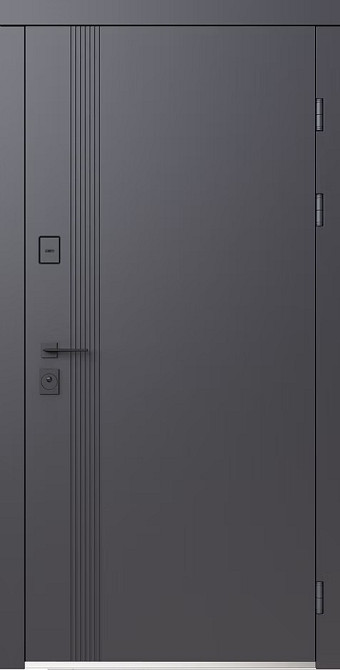 Двері вхідні SARMAK Елегант термо Стелс МДФ Plasti'D металік/ПВХ біле дерево 960х2040 мм 860 Київ - фото 1