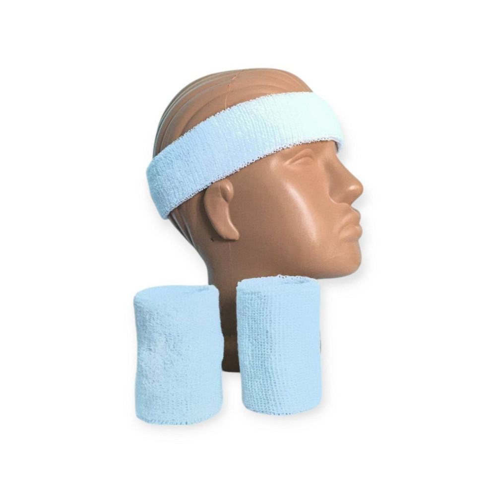 Набір спортивний пов'язка на голову та напульсники 1812 SNS Вишнёвое - изображение 2