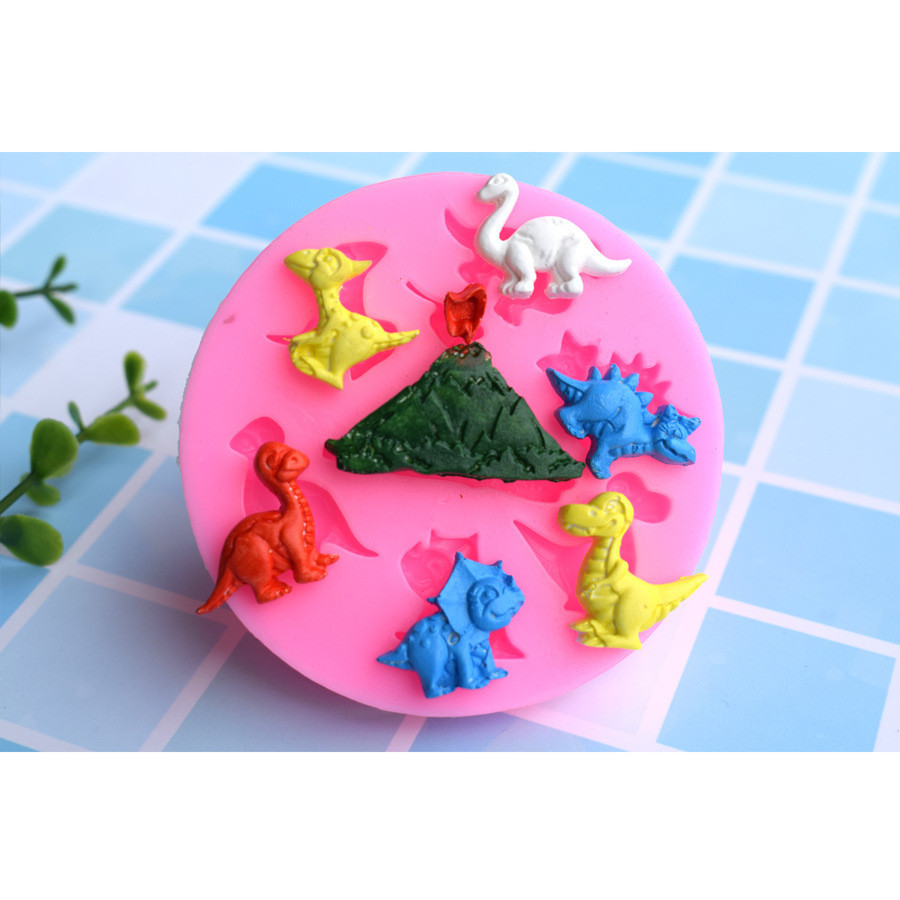 Молд силиконовый Динозавры 77 мм розовый Киев - изображение 7
