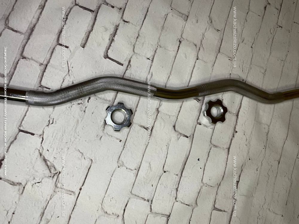 Штанга наборная W-образная на 57 кг Гантели, гири, штанги и диски с пластиковым покрытием Киев - изображение 8