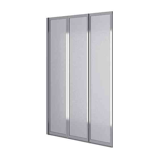 Шторка на ванну трехэлементная Style 1000х1500мм (left) chrome, стекло 4мм grape Киев