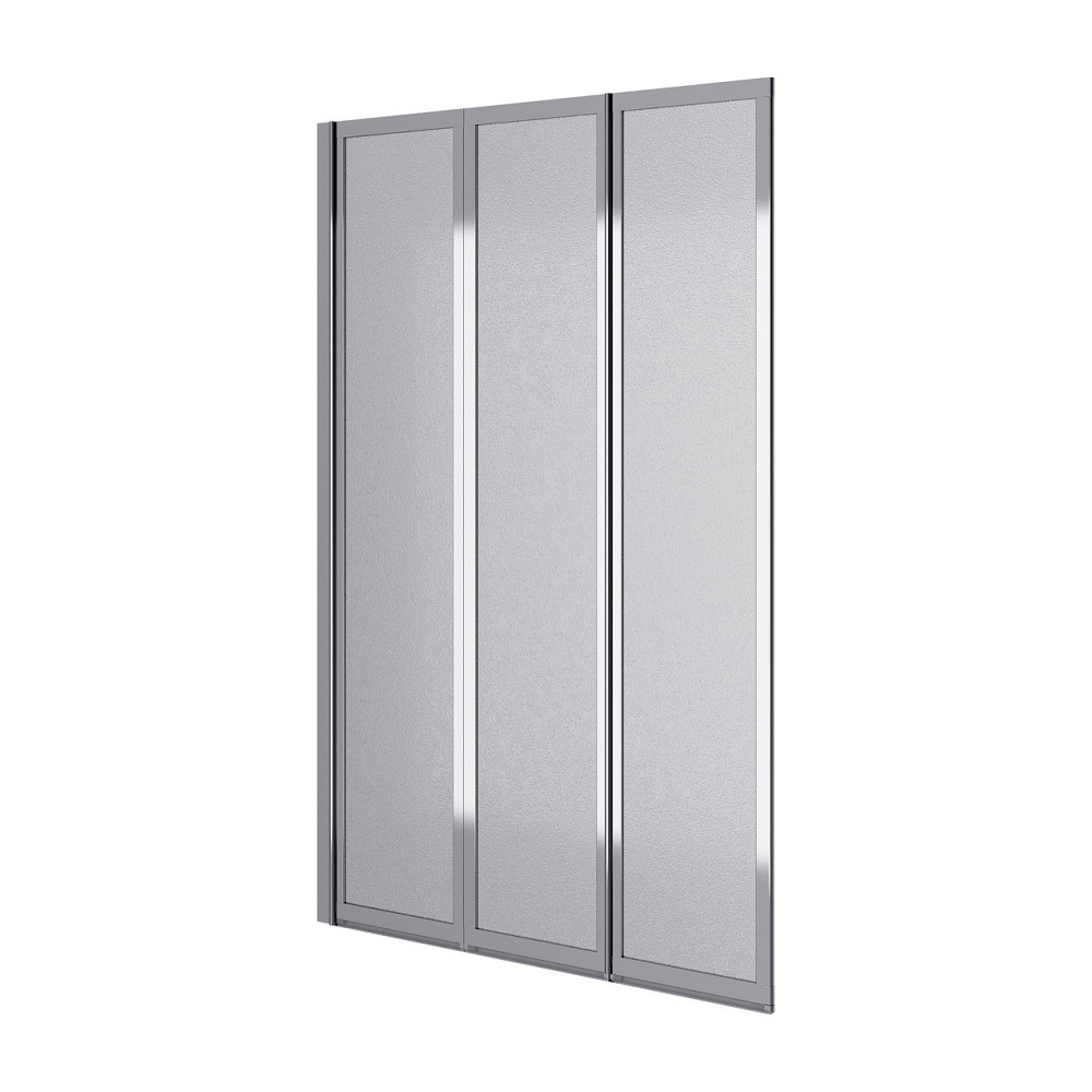 Шторка на ванну трьохелементна Style 1000х1500мм (left) chrome, скло 4мм grape Київ - фото 1