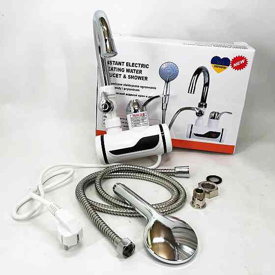 Проточний водонагрівач для гарячої води, Кран миттєвого підігріву, Кран з душем, Проточний нагрівач BF-36 Івано-Франківськ