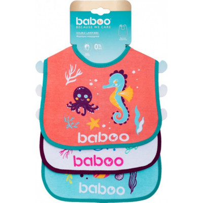 Слюнявчик Baboo Sea Life 3 шт (90603) Винница - изображение 1