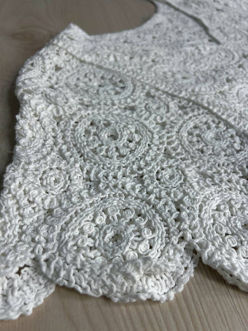 Блузка женская A-N 5303 кружевная вязаная с коротким рукавом, белый, one size Киев - изображение 18