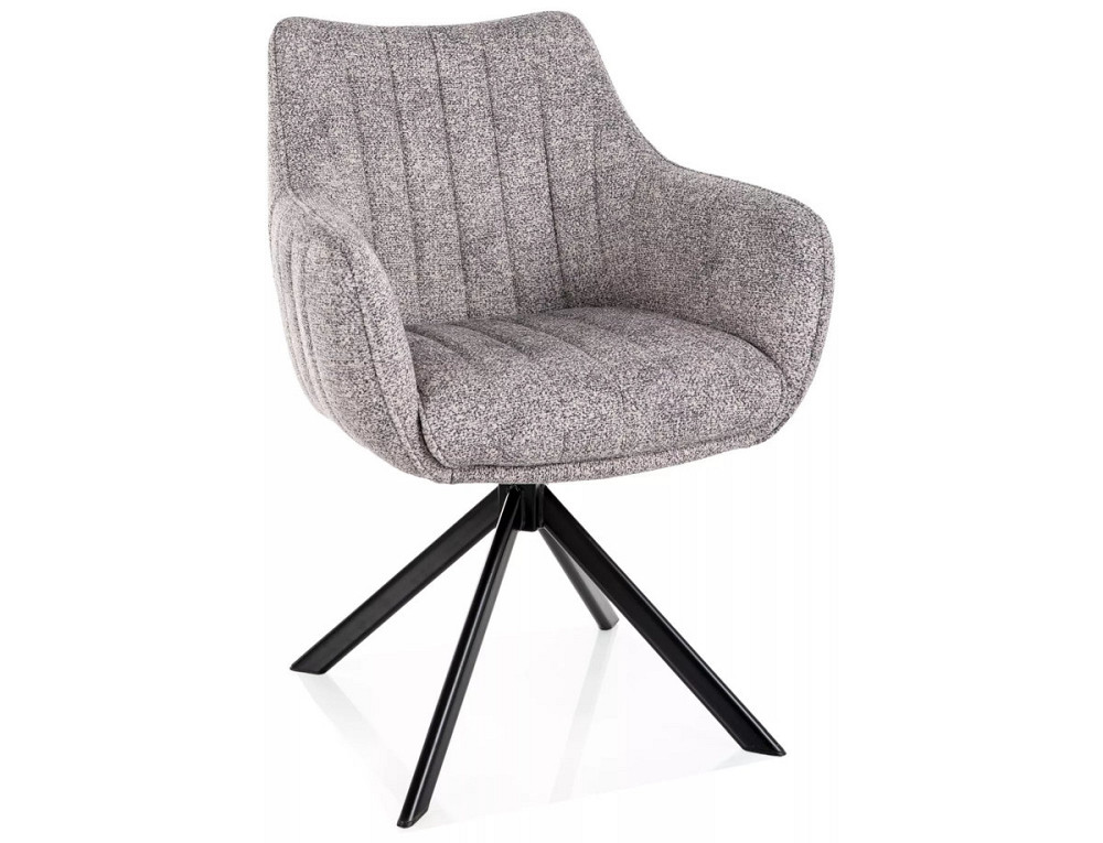 Стілець AZALIA LEO чорний каркас/світло-сірий 04 Днепр - изображение 1