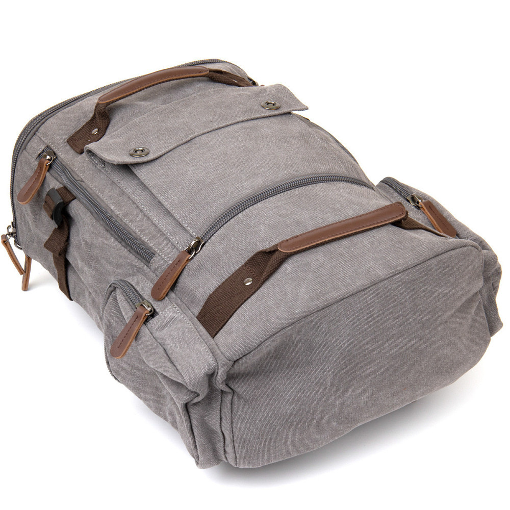 Рюкзак текстильний дорожній унісекс з ручками Vintage 20662 Сірий Київ - фото 6