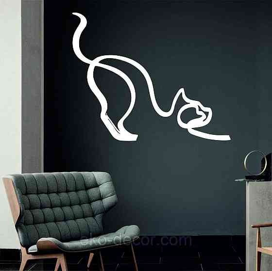 Декоративное настенное Панно «Кот» Декор на стену 50*41 см, Белый Киев