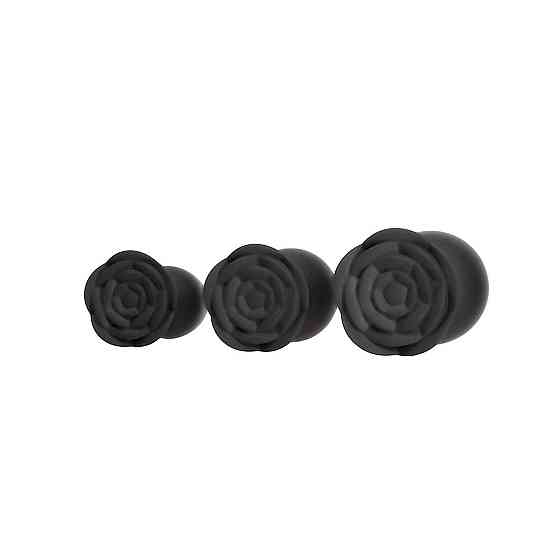 Набір силіконових анальних пробок BMS Roses Til’ Dawn Silicone Anal Plug Kit Starter Kit Black Sex Aura Київ