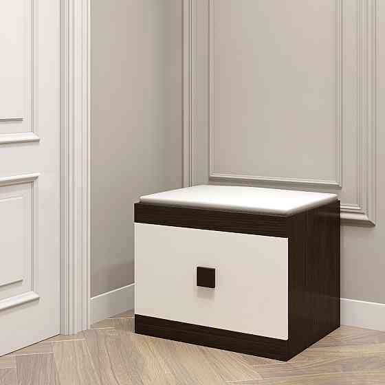 Тумба для обуви Эверест Соната ТО-600 60х38х45 венге темный + белый (DTM-2212) Львов