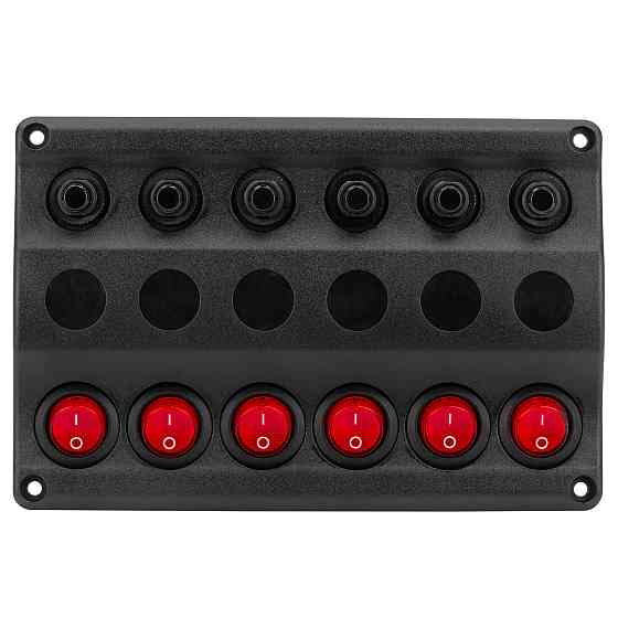 Панель на 6 переключателей Тайвань 10026-BK Черкассы