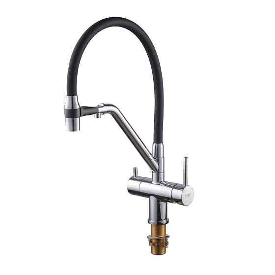 Кухонний змішувач із силік. виливом і вих. для питної води KOER KB-72006-01 (KR3379) Харків